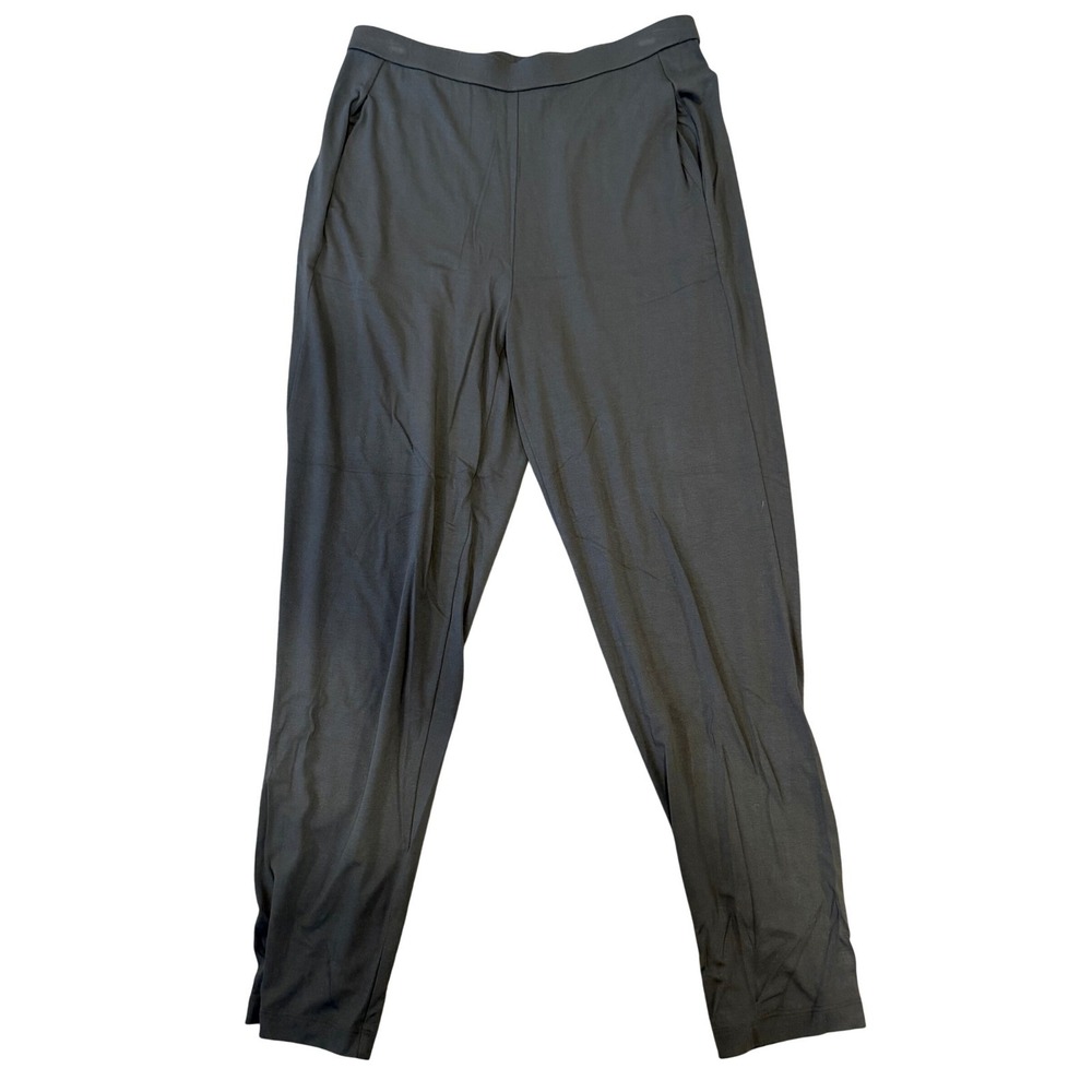 Eileen Fisher Womens Charcoal Grey Viscose Jersey Tapered Pants S21 Small‎ - Picture 7 of 9